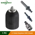Mandrino di perforazione senza chiave Convertitore da 2-13 mm Adattatore a cambio rapido con filettatura 1/2"-20UNF SDS Chiave esagonale per avvitatore a percussione da 1/4", Punta da trapano,