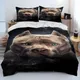 Cartoon Pitbull Dog Comforter Bedding Set Duvet Cover Bed Set Quilt Cover Pillowcase King Queen Size