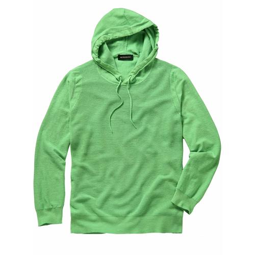 Mey & Edlich Herren Kapuzensweatshirt Regular Fit Gruen einfarbig