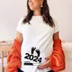 Pregnancy Announcement Shirts 2024 Mom Baby Boy and Girl Loading T-Shirt Maternity Outfits Gender