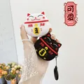 Per Samsung Galaxy Buds FE/Buds 2 pro/Buds Live/Buds pro/Buds 2, custodia per auricolari in silicone con design Cartoon Kawaii Lucky Cat con anello