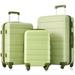 ABS Hardshell Luggage Sets 3-Piece Suitcase Spinner Wheels Suitcase with TSA Lock 20''24''28'',Green