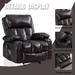 Livingroom Massage Rocker Recliner Chair w/Heat & Cup Holders, Side Pocket, Adjustable Modern Reclining Chair for Adults,Brown