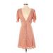 BB Dakota Casual Dress - Wrap: Orange Dresses - Women's Size 4