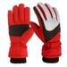Biziza Reliable Waterproof Performance Children s Ski Gloves Keep Your Child Dry with Ski Gloves Designed for Snowy Days Red