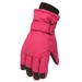 qolati Kids Waterproof Ski Snowboard Gloves Mittens Fleece Lined Cold Weather Gloves for Boys and Girls Winter Windproof Warm Thermal Elastic Ridding Cycling Hiking Gloves