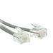 Cable Central LLC Telephone Cord (Voice) RJ11 6P / 4C Silver Satin Reverse 25 Feet