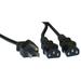 Cable Central LLC Computer Monitor Power Cord 6ft NEMA 5-15p to Dual C13 Black - 10 Amp Power Supply Cable - Power Y Splitter Power 2 Monitors at Once - Three Prong Power Cord 6 Feet