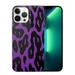 MAXPRESS Case Compatible with iPhone 15 Case Purple Black Leopard Print for Men Boys [Anti-Scratch] Fashion Pattern Hard PC Back& Cover Case for iPhone 15 6.1inch