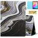 Decase for All-New Paperwhite 10th Gen Slim PU Leather Smart Auto Wake Sleep Case Slim Rugged Shockproof Lightweight Flip Stand Marble Pattern Cover for Amazon Kindle Paperwhite Black Gold