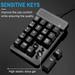 Ikohbadg Bluetooth 4.0 Digital Keyboard Number Num Pad 19 Keys Digital Keyboard Portable for Laptop Notebook Tablets