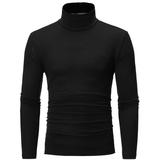 inhzoy Mens Turtleneck Thermal Tops Long Sleeve Base Layer Shirts Undershirt Black L