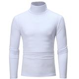 inhzoy Mens Turtleneck Thermal Tops Long Sleeve Base Layer Shirts Undershirt White L