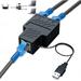 JINGYANG Ethernet Splitter 100Mbps Ethernet Splitter 1 to 2[2 Devices Simultaneously Networking] LAN Splitter Adapter with USB Power Cable Internet Splitter for Cat5/5e/6/7/8 Cable