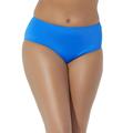 Plus Size Women's Mid-Rise Full Coverage Swim Brief by Swimsuits For All in Beautiful Blue (Size 32)