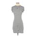 Stella Luce Casual Dress - Bodycon: Gray Print Dresses - Women's Size 0