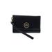 MICHAEL Michael Kors Leather Wristlet: Pebbled Black Solid Bags