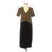 Trafaluc by Zara Casual Dress - Shift V Neck Short sleeves: Black Color Block Dresses - Women's Size Small