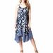 Jessica Simpson Dresses | Jessica Simpson Maternity Handkerchief-Hem Print Dress In Size Small | Color: Blue/White | Size: Sm