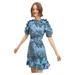 Kate Spade Dresses | Kate Spade Dresses Pacific Petals Smocked Dress Silk Blend Size S | Color: Blue | Size: S