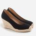 J. Crew Shoes | J. Crew - Seville Espadrilles Wedge In Black Canvas Sandals Sz 8 | Color: Black/Tan | Size: 8