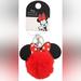 Disney Accessories | Disney Minnie Mouse Pom Pom Keychain | Color: Black/Red | Size: Os