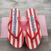 Kate Spade Shoes | Kate Spade Feldon Flip Flops Hello Sunshine Tamarillo Striped Red White Size 10b | Color: Red/White | Size: 10