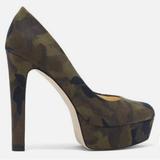 Jessica Simpson Shoes | Jessica Simpson Nellah Green Combo Round Toe High Platform Block Heel Pumps | Color: Green | Size: 7.5