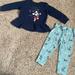 Disney Matching Sets | Hardly Worn 24m Disney Minnie Mouse Holiday/Winter Fleece Crewneck & Leggings! | Color: Blue/Silver | Size: 24mb