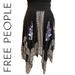 Free People Skirts | Intimately Free People Flowy Skirt Black Floral Women’s Size Xs | Color: Black/Blue | Size: Xs