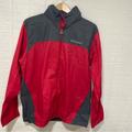 Columbia Jackets & Coats | Columbia Red/Gray Light Weight Hidden Hood Packable Windbreaker Zip Jacket Med | Color: Gray/Red | Size: M