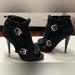 Nine West Shoes | Nine West Platform Suede Ankle Bootie - 9.5m | Color: Black/Silver | Size: 9.5