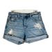 American Eagle Outfitters Shorts | American Eagle Tomgirl Midi Shorts Women 0 Blue Denim Jean Button Fly Casual | Color: Blue | Size: 0