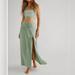 Free People Dresses | Free People Embroidered Crop Top And Long Boho Lined Skirt Beautiful Color | Color: Green | Size: M