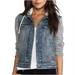 Free People Jackets & Coats | Free People Denim Hooded Jacket Size S | Color: Gray | Size: S