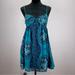 Free People Dresses | Free People Babydoll Mini Dress | Color: Blue/Green | Size: Xs
