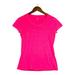 Athleta Tops | Athleta Top Women's Pink Ruched Sides Yoga Short Sleeves Workout Running Gym Xs | Color: Pink | Size: Xs