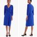 J. Crew Dresses | J. Crew Blue 365 Crepe Wrap Dress Us6 ($198) | Color: Blue | Size: 6