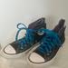 Converse Shoes | Converse Chuck Taylor Allstar High Top Sneakers Size 1 | Color: Black/Purple | Size: 1bb