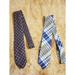 Polo By Ralph Lauren Accessories | Lot Of 2 Polo Ralph Lauren Ties Silk Blue Geometric And Cotton Yellow Blue Plaid | Color: Blue | Size: Os