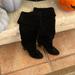 Nine West Shoes | Black Authentic Suede Heeled Nine West Boots | Color: Black | Size: 8.5