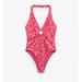 Zara Tops | Halter Neck Bodysuit | Color: Pink/Red | Size: M