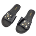 Michael Kors Shoes | Michael Kors Womens Heidi Summer Slides Size 7-7.5 Black Sandals Floral Slip On | Color: Black | Size: 7.5