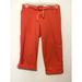 Nike Pants & Jumpsuits | Nike Active Wear Pants Womens Size Medium Roll Tab Capri Pockets Coral | Color: Orange | Size: M