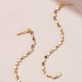 Anthropologie Jewelry | Anthropologie White Jeweled Chain Earrings | Color: White | Size: Os