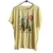 Disney Tops | Disney Mickey Mouse Women's 2xl Yellow Get Lost In Nature Short Sleeved Tshirt | Color: Yellow | Size: 2x