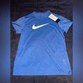 Nike Shirts & Tops | *Nwt* Boys Husky 10/12 Nike Dri-Fit | Color: Blue | Size: 10/12h