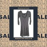 American Eagle Outfitters Dresses | American Eagle Fit And Flare Black And White Dress | Color: Black/White | Size: M