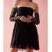 Free People Dresses | Free People Lace Baby Doll Strapless Dress With Matching Gloves | Color: Black | Size: Xl
