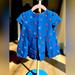 Gucci Dresses | Gucci Baby Girl Blue Dress With Gg And Apple Embroidery Detail 6/9 Months | Color: Blue/Red | Size: 6-9mb